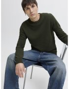 Jack  Jones Pulover din amestec de bumbac organic - Verde inchis