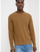 Jack & Jones Pulover slim fit cu model texturat - Maro inchis
