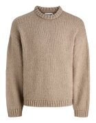 Jack & Jones Pulover supradimensionat cu decolteu la baza gatului - Maro taupe deschis