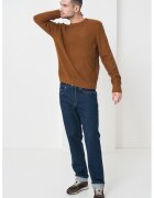 Jack & Jones Pulover tricotat cu decolteu la baza gatului - Caramel