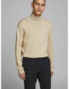 Jack  Jones Pulover tricotat fin cu guler inalt Emil - Bej