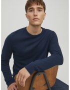 Jack & Jones Pulover tricotat fin din bumbac organic - Bleumarin
