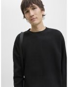 Jack & Jones Pulover uni cu decolteu la baza gatului - Negru