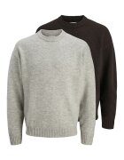 Jack & Jones Set de 2 pulovere cu decolteu la baza gatului - Gri deschis melange