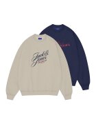 Jack & Jones Set de bluza de trening cu imprimeu - 2 piese - Alb fildes/Albastru inchis