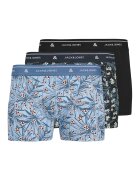 Jack  Jones Set de boxeri - 3 Perechi - Negru/Alb murdar/Albastru deschis