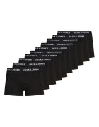 Jack  Jones Set de boxeri cu banda elastica si logo - 10 perechi - Alb/Negru