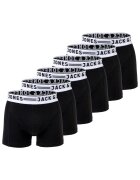 Jack  Jones Set de boxeri cu banda logo in talie - 6 perechi - Alb/Negru
