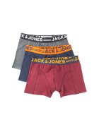 Jack  Jones Set de boxeri cu banda logo in talie Clichfield - 3 perechi - Visiniu/Gri/Bleumarin