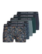 Jack  Jones Set de boxeri cu imprimeu grafic - Portocaliu/Verde pal/Albastru stins