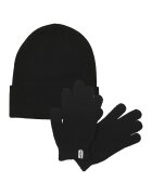Jack & Jones Set de caciula tricotata si manusi - 3 piese - Negru
