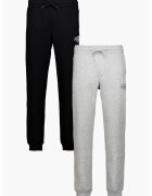 Jack  Jones Set de pantaloni de trening slim-fit - 2 perechi - Negru/Gri deschis melange