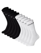 Jack  Jones Set de sosete lungi - 10 perechi - Alb/Negru