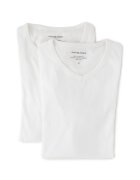 Jack & Jones Set de tricouri cu decolteu in V Basic - 2 piese - Alb