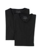 Jack  Jones Set de tricouri cu decolteu in V Basic - 2 piese - Negru