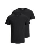 Jack  Jones Set de tricouri cu decolteu la baza gatului - 2 piese - Negru stins