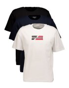 Jack  Jones Set de tricouri cu imprimeu logo - 3 piese - Alb/Negru/Bleumarin