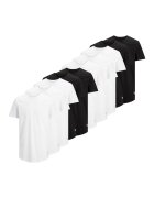 Jack & Jones Set de tricouri de bumbac - 10 piese - Alb/Negru