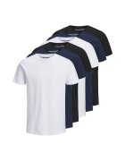 Jack  Jones Set de tricouri din bumbac organic JJEORGANIC - 6 piese - Alb/Negru/Bleumarin