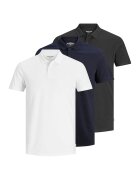 Jack  Jones Set de tricouri polo - 3 piese - Alb/Negru/Bleumarin