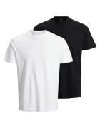 Jack & Jones Set tricouri barbatesti alb - negru - bumbac