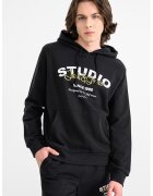 Jack & Jones Trening din amestec de bumbac cu imprimeu si talie ajustabila - Alb/Negru/Kaki