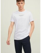 Jack  Jones Tricou cu decolteu la baza gatului - Alb