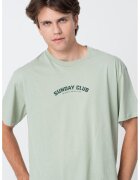 Jack  Jones Tricou cu decolteu la baza gatului si imprimeu logo - Verde deschis
