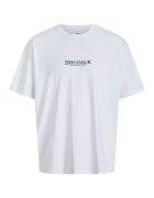 Jack & Jones Tricou cu decolteu la baza gatului si imprimeu - Verde/Alb optic