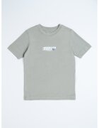 Jack & Jones Tricou cu decolteu la baza gatului si logo pe piept - Gri