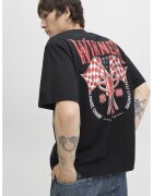 Jack & Jones Tricou cu imprimeu pe piept - Rosu/Alb/Negru