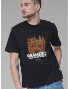 Jack  Jones Tricou cu model grafic si decolteu la baza gatului - Negru