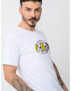 Jack & Jones Tricou de bumbac cu imprimeu - Alb/Galben
