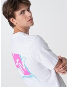 Jack  Jones Tricou de bumbac cu imprimeu grafic pe partea din spate - Alb/Roz
