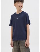 Jack & Jones Tricou de bumbac cu imprimeu logo - Portocaliu/Albastru inchis