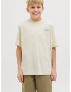 Jack  Jones Tricou de bumbac cu imprimeu text - Verde pal/Bleumarin