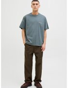 Jack & Jones Tricou de bumbac cu model grafic pe partea din spate - Albastru prafuit/Crem