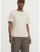 Jack & Jones Tricou de bumbac organic cu detaliu cu imprimeu logo cauciucat - Crem