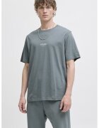 Jack  Jones Tricou de bumbac organic cu text - Albastru petrol