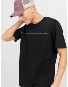 Jack & Jones Tricou din amestec de bumbac cu decolteu la baza gatului - Negru