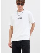 Jack & Jones Tricou din amestec de bumbac organic cu imprimeu grafic pe partea din spate - Alb/Verde/Roz