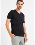 Jack  Jones Tricou din bumbac organic cu decolteu in V - Negru