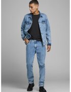 Jack & Jones Tricou din bumbac organic cu decolteu la baza gatului - Negru