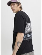 Jack & Jones Tricou din bumbac organic cu model grafic pe spate - Alb/Negru