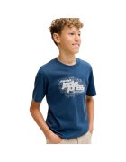 Jack & Jones Tricou JACK &JONES Grid Branding JNR 50589 - Albastru