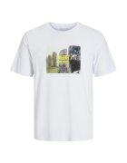 Jack  Jones Tricou JACK &JONES Ryu Crew Neck 47047 - Alb
