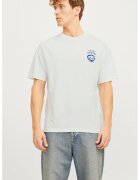 Jack  Jones Tricou lejer cu imprimeu pe partea din spate - Alb murdar/Albastru