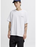 Jack & Jones Tricou lejer cu imprimeu pe partea din spate - Alb/Verde/Albastru indigo