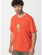 Jack & Jones Tricou lejer cu imprimeu pe spate - Portocaliu mandarina