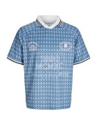 Jack & Jones Tricou polo cu croiala lejera - Alb/Albastru deschis